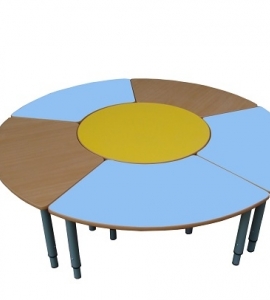 Стол круглый «Конференция» (6 столов), регулируемый, Д-1500 мм, 400*580 - опора